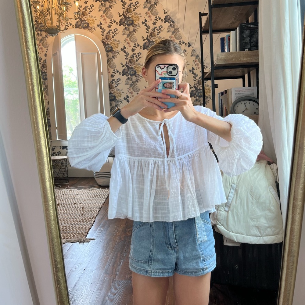 FREE PEOPLE WHITE BLOUSE